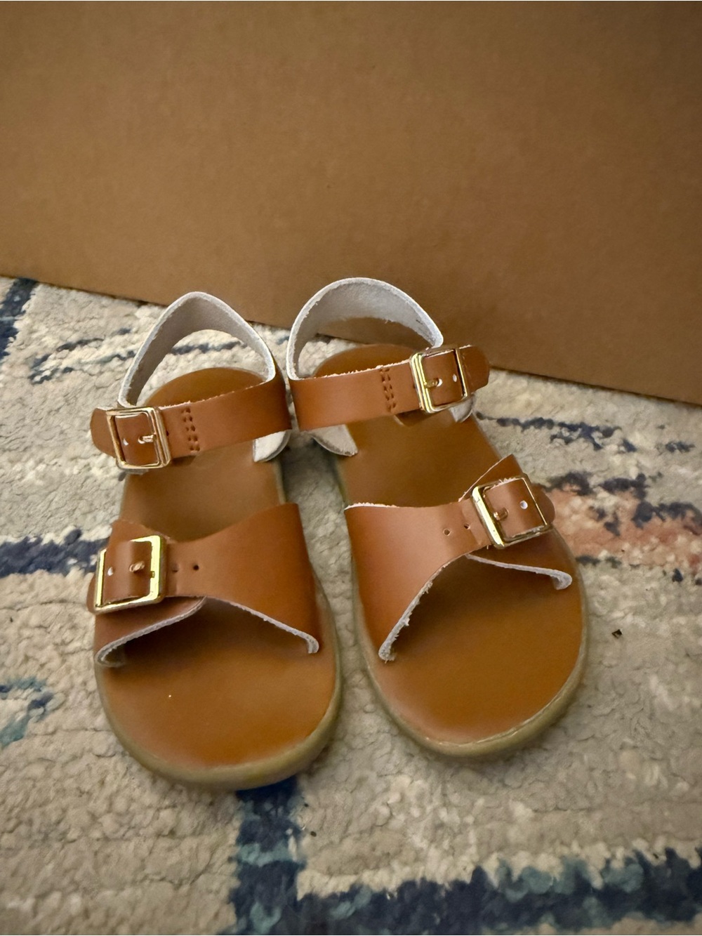 Footmates Brown Leather Buckle Sandals